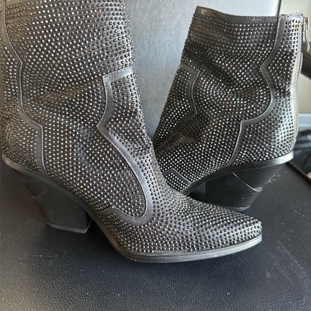 Studded Black Ankle Boots